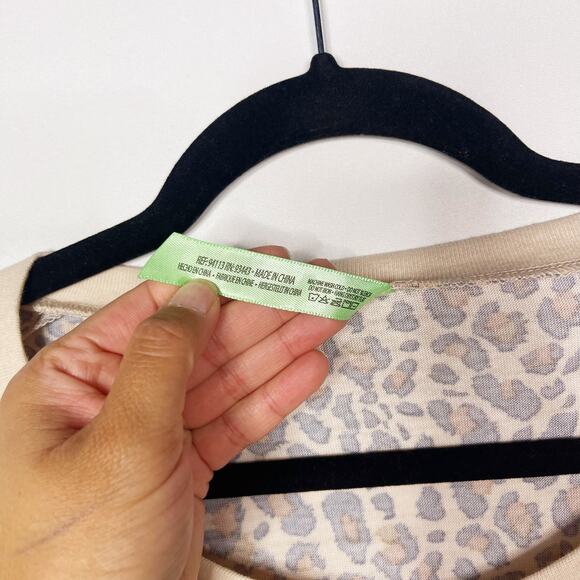 New Honeydew Medium Star Seeker Brushed Jersey Leopard Coordinating Lounge Set - Picture 7 of 16